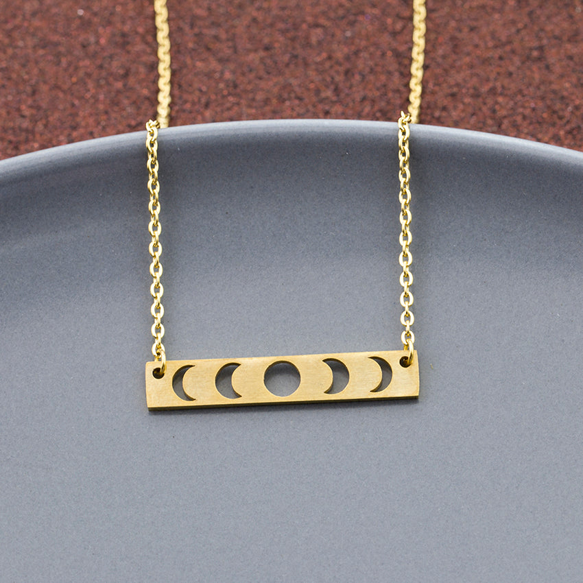 Moon Phase Lunar Eclipse Necklace